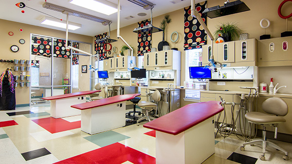 Exam room for pediatric dentist Dr. Bradley Harris in Conroe, TX